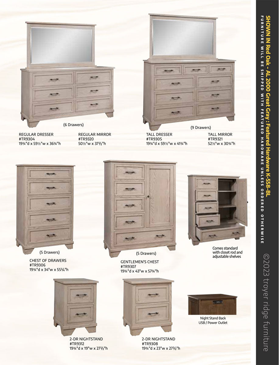 Natalie Cove 2-DR Nightstand - 19"W