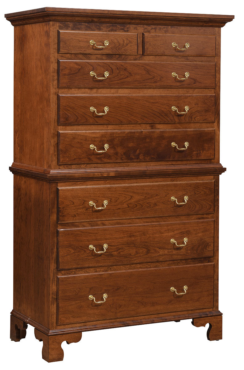 Williamsburg 8 Drawer Chest On Chest – 42"W