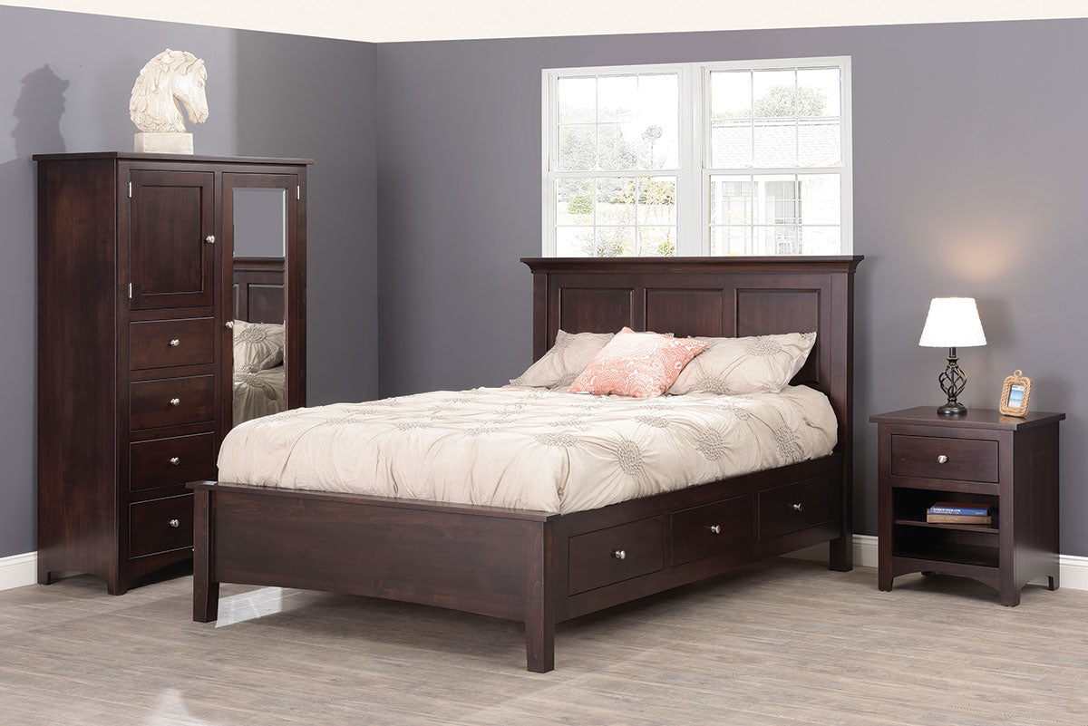 Ellington Bed With  Side Storage (6 Drawers)