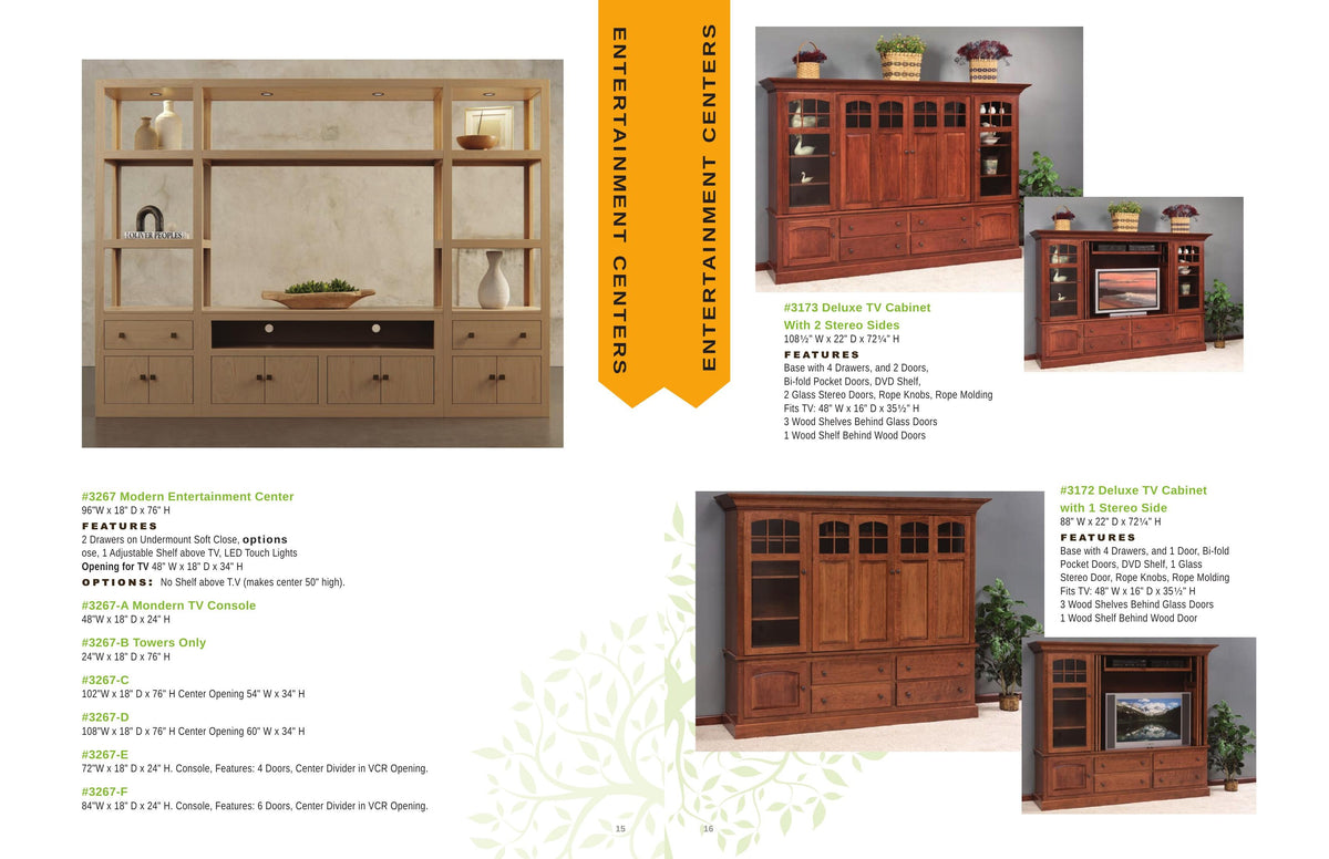 Deluxe TV Cabinet with 2 Stereo Sides