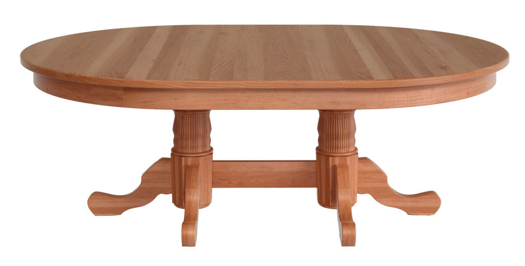 Traditional Reeded Double Pedestal Table