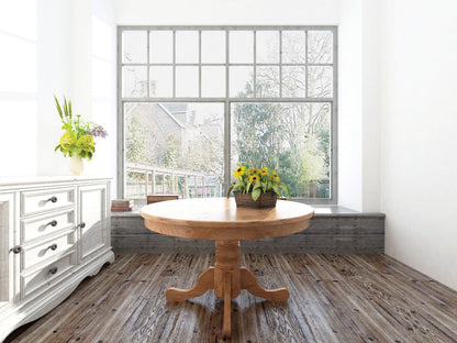Traditional Reeded Single Pedestal Table