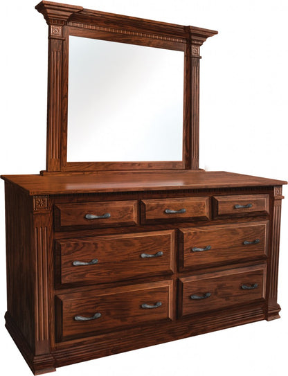 Traditional Deluxe 66" Dresser with Mirror