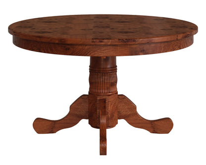 Traditional Reeded Single Pedestal Table