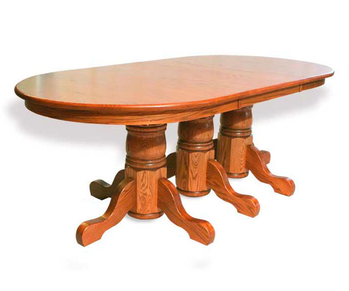 Triple Pedestal Table
