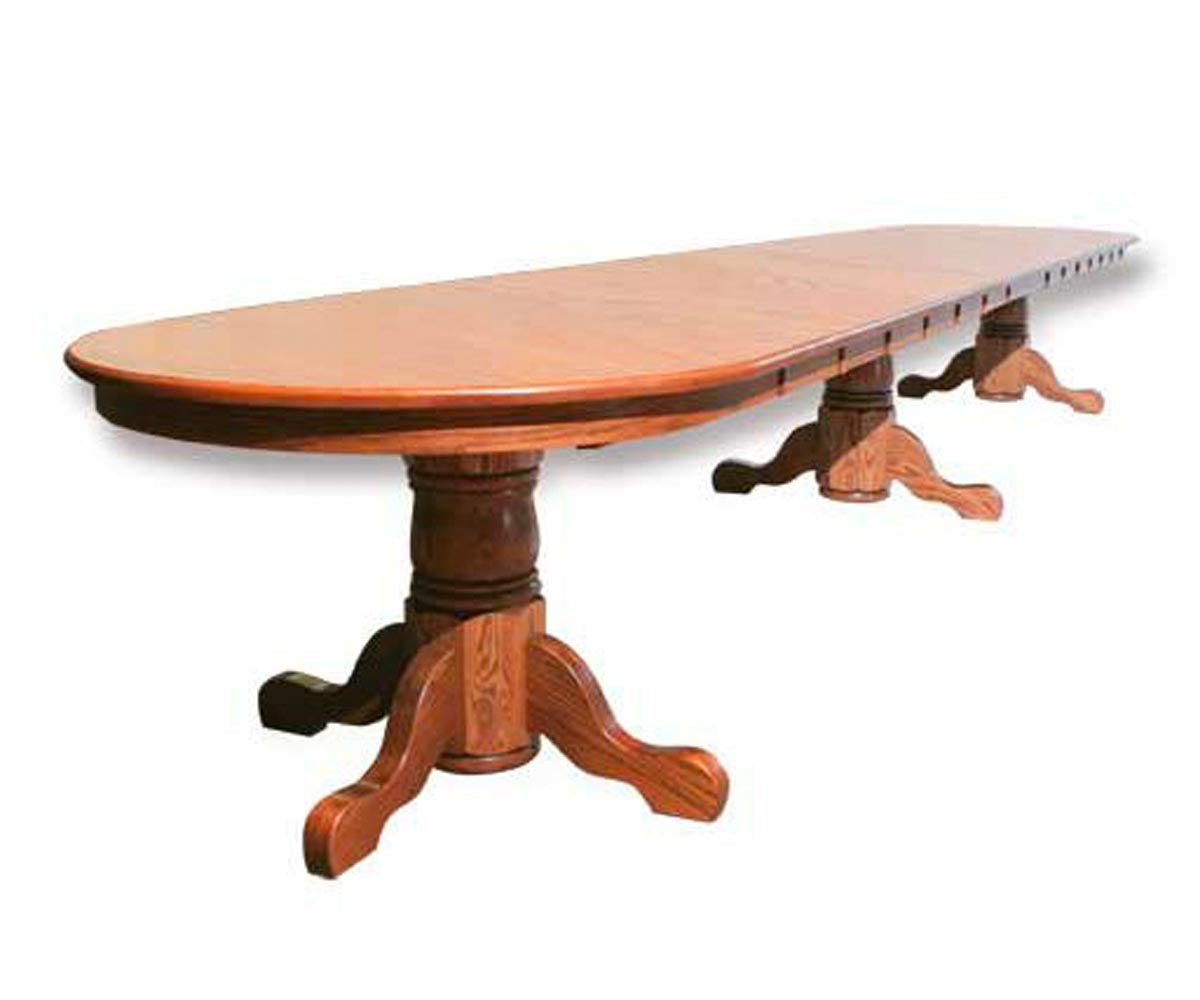 Triple Pedestal Table