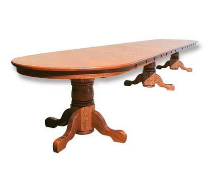 Triple Pedestal Table
