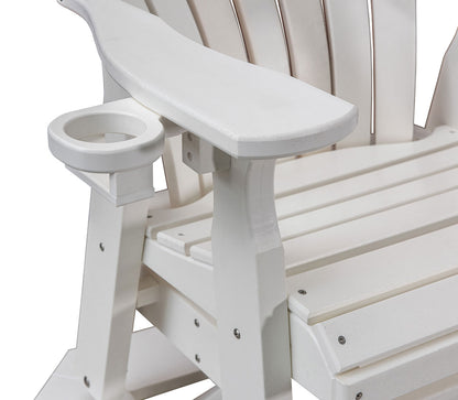 Poly Adirondack Bentback Bar Height Swivel Glider