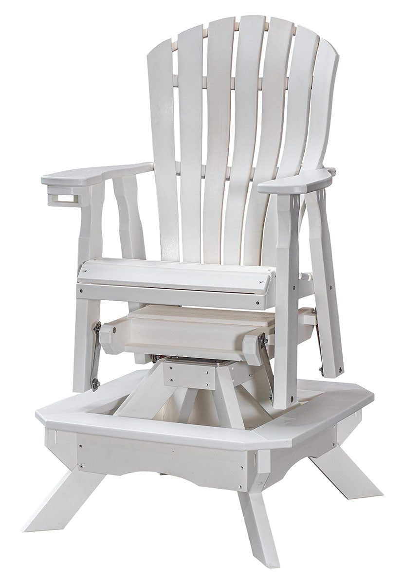 Poly Adirondack Bentback Bar Height Swivel Glider