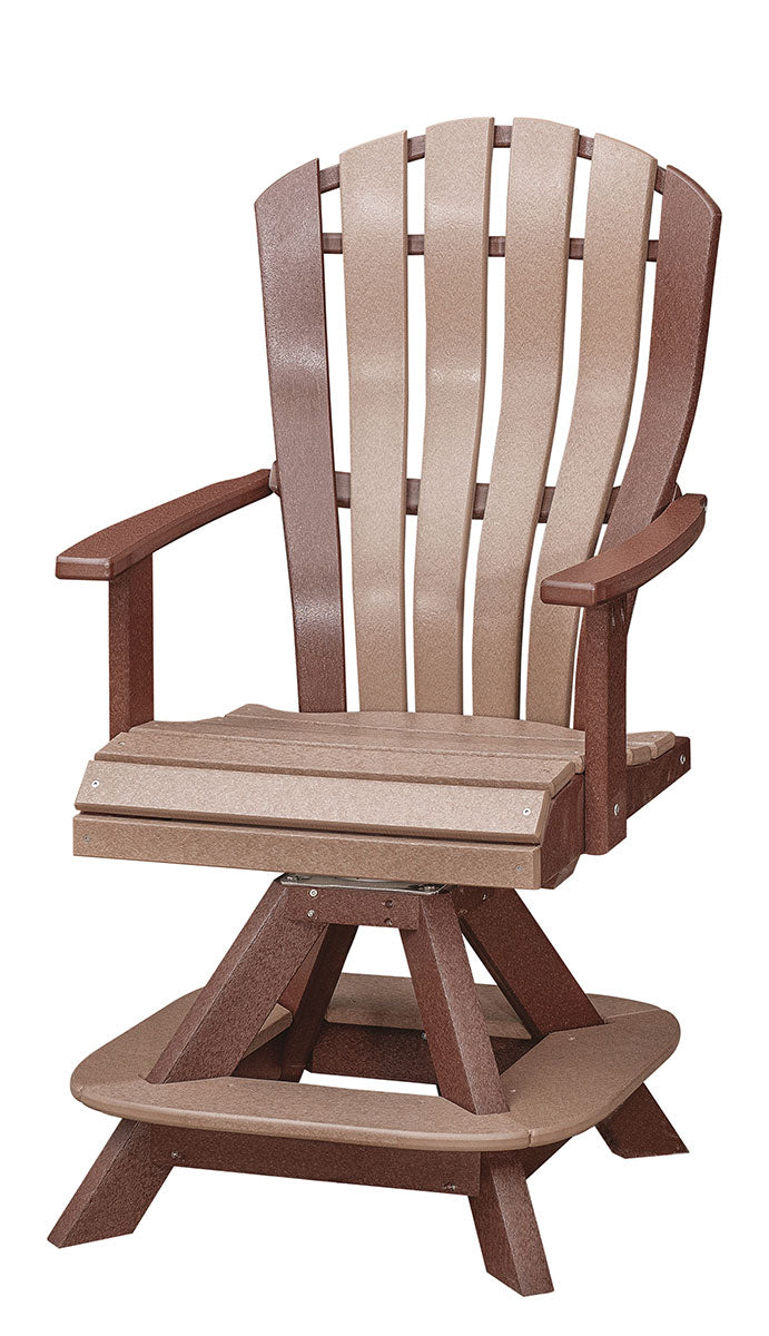 Poly Adirondack Bentback Swivel 24" Counter Height