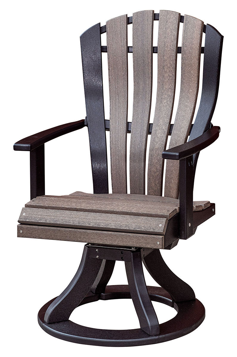 Poly Adirondack Bentback Swivel 18" Dining Height