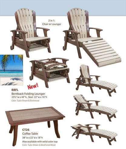 Poly Adirondack Folding Lounge Chair