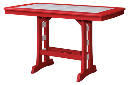 Poly Counter Table with Umbrella Holes