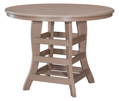 Poly 48" Round Counter Table with Umbrella Holes