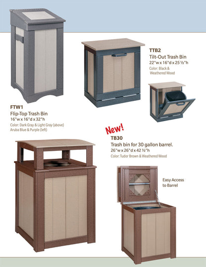 Poly Tilt Out Trash Bin