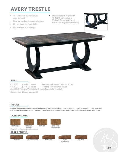 Avery Trestle Table