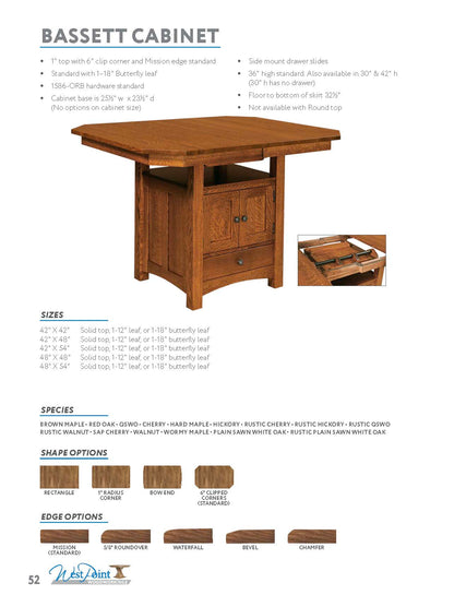 Bassett Cabinet Table