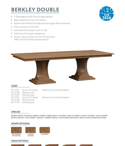 Berkley Double Pedestal Table