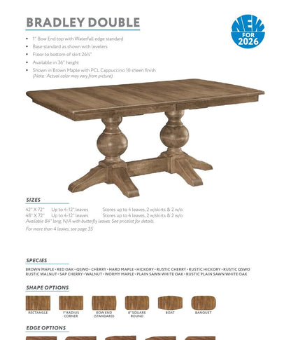Bradley Double Pedestal Table