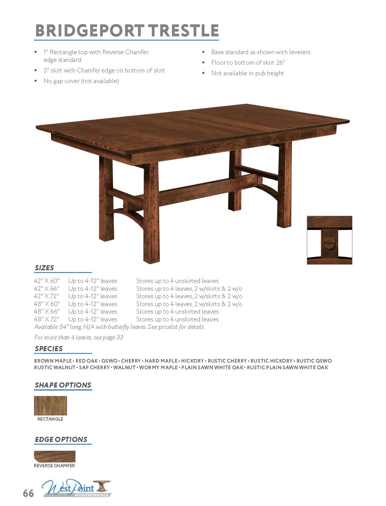 Bridgeport Trestle Table