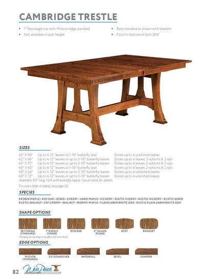 Cambridge Trestle Table