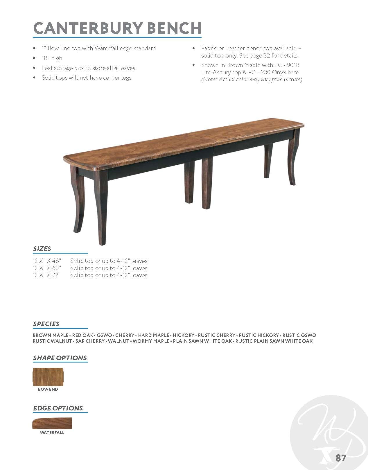 Canterbury Bench