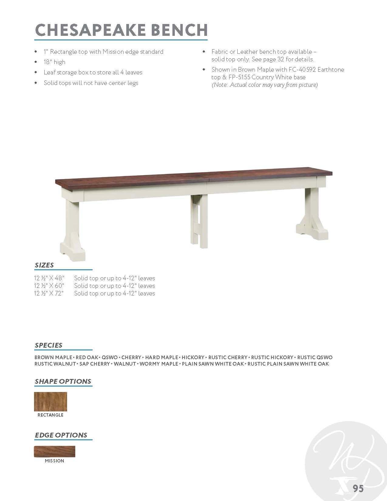 Chesapeake Bench