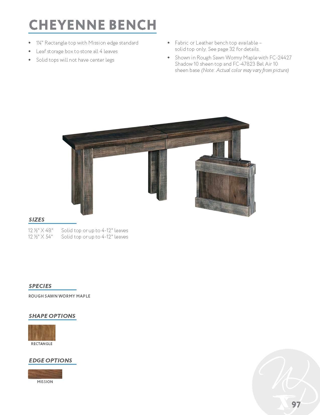 Cheyenne Bench