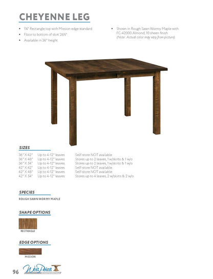 Cheyenne Leg Table