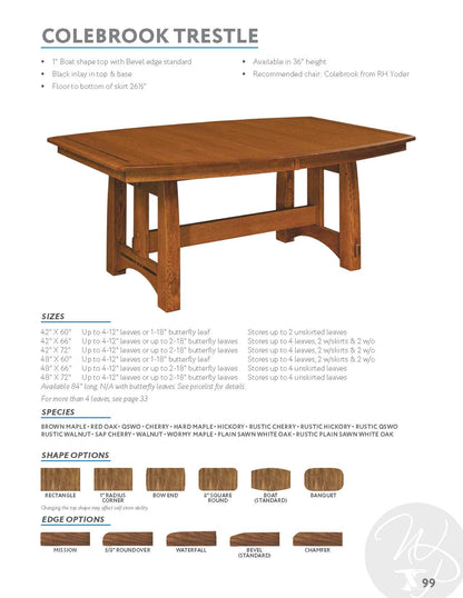 Colebrook Trestle Table
