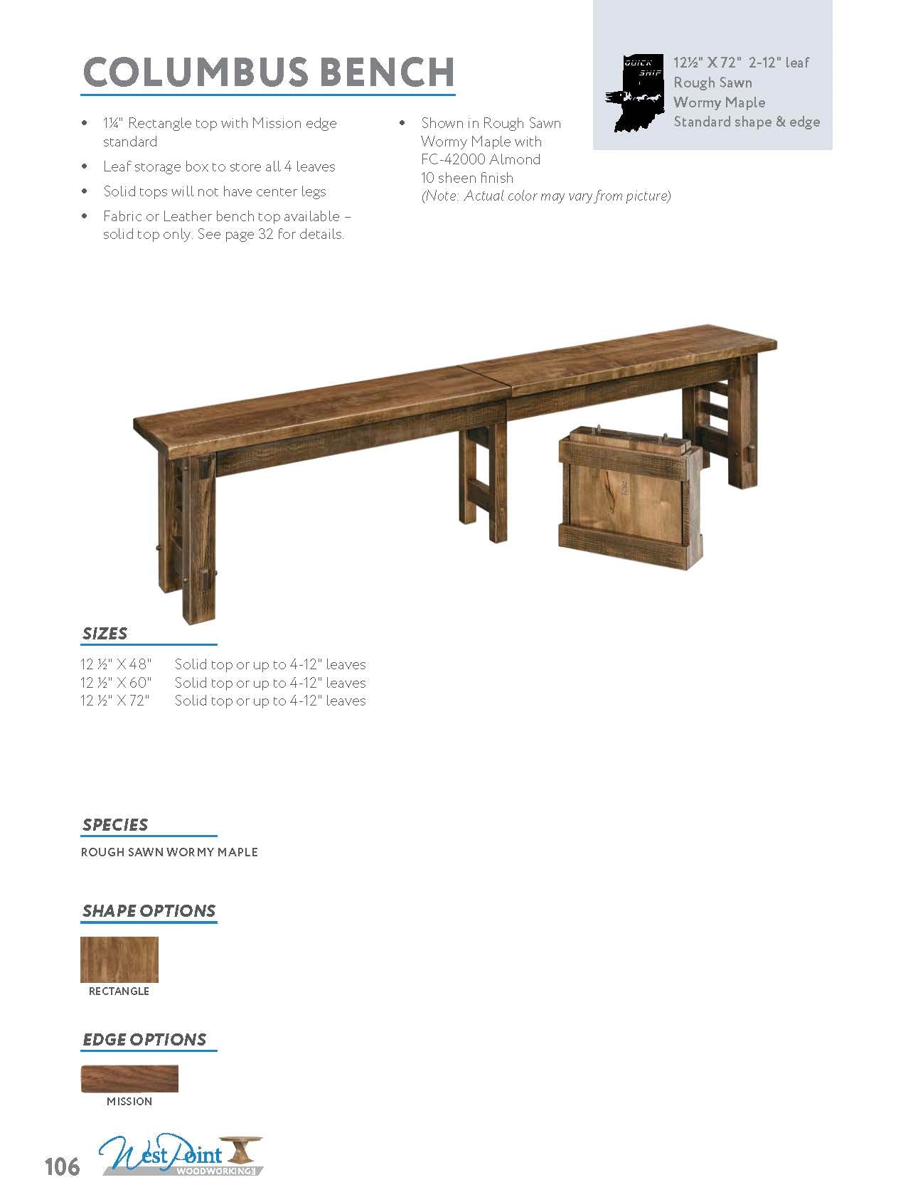 Columbus Bench