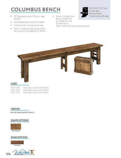 Columbus Bench