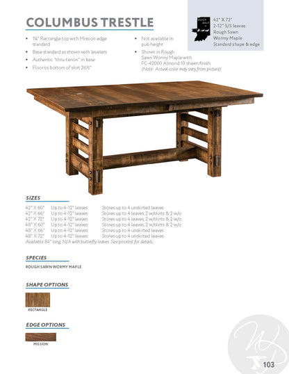 Columbus Trestle Table