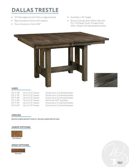 Dallas Trestle Table