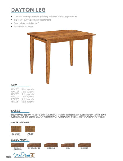 Dayton Leg Table