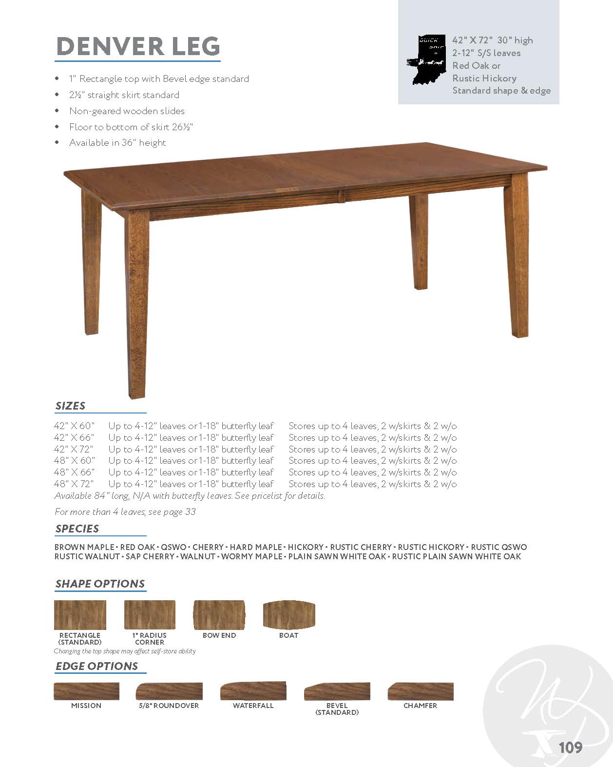 Denver Leg Table