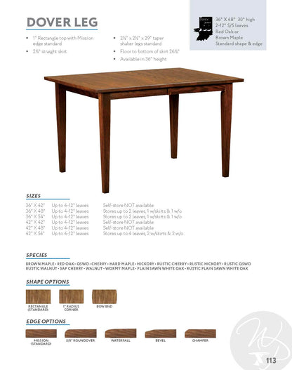Dover Leg Table