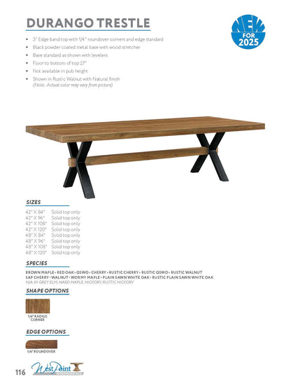 Durango Trestle Table