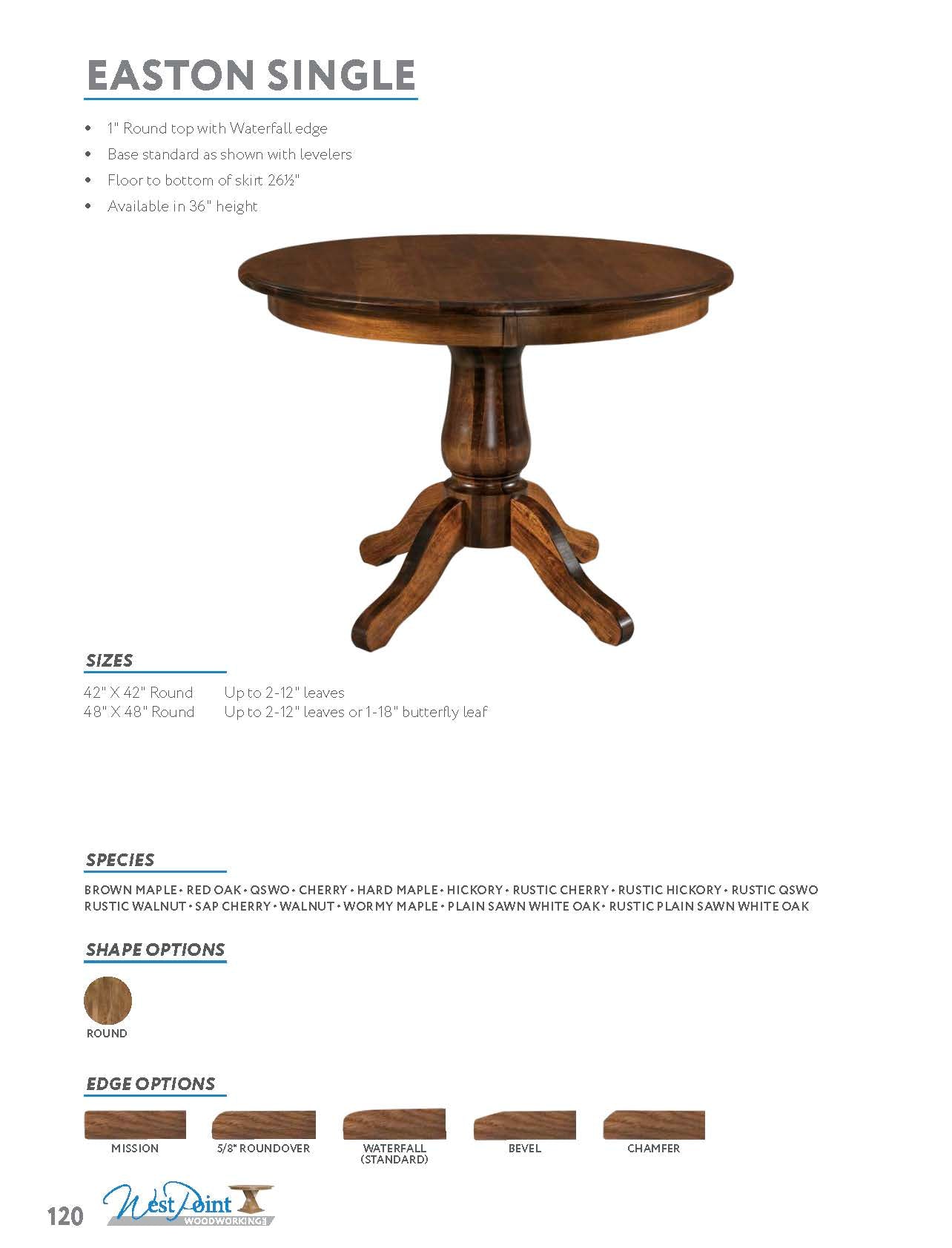 Easton Single Pedestal Table