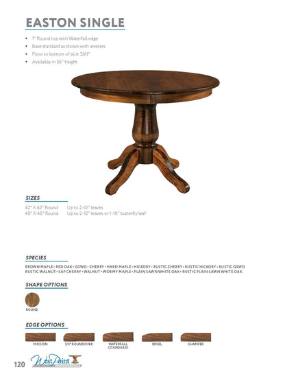 Easton Single Pedestal Table
