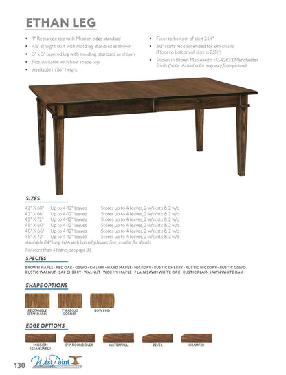 Ethan Leg Table