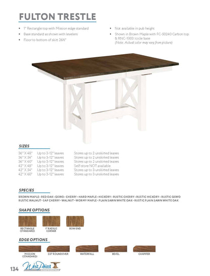 Fulton Trestle Table