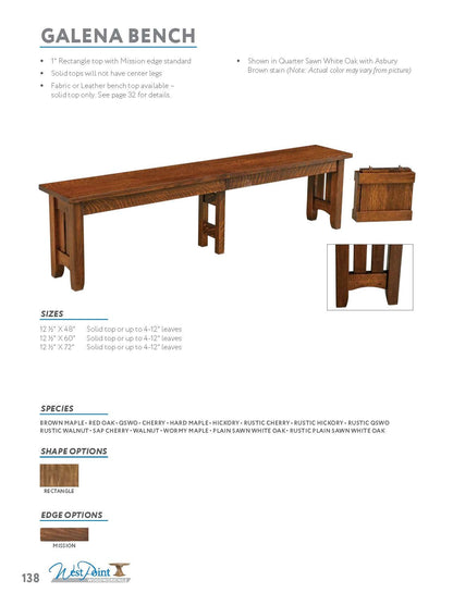 Galena Bench