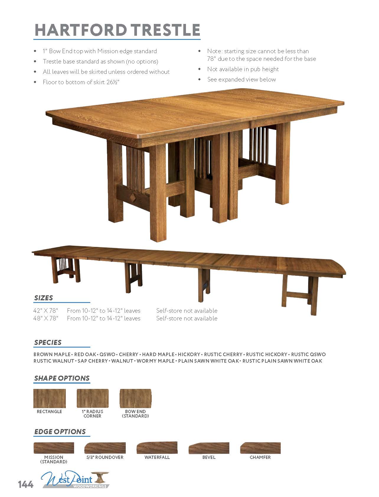 Hartford Trestle Table