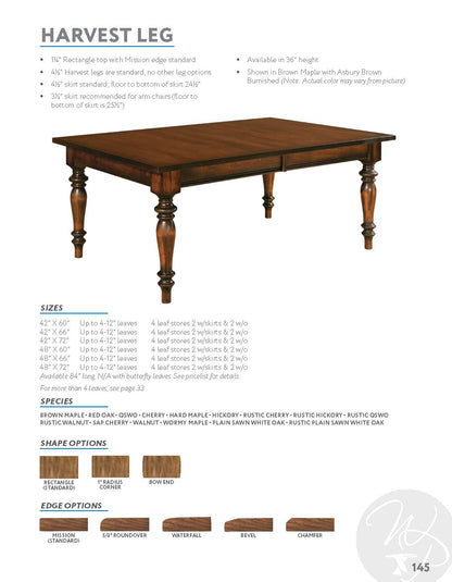 Harvest Leg Table