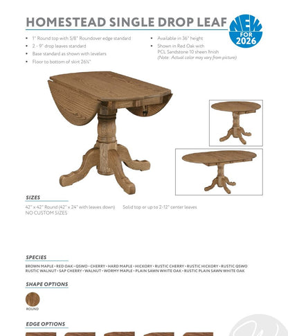 Homestead Single Drop Leaf Table