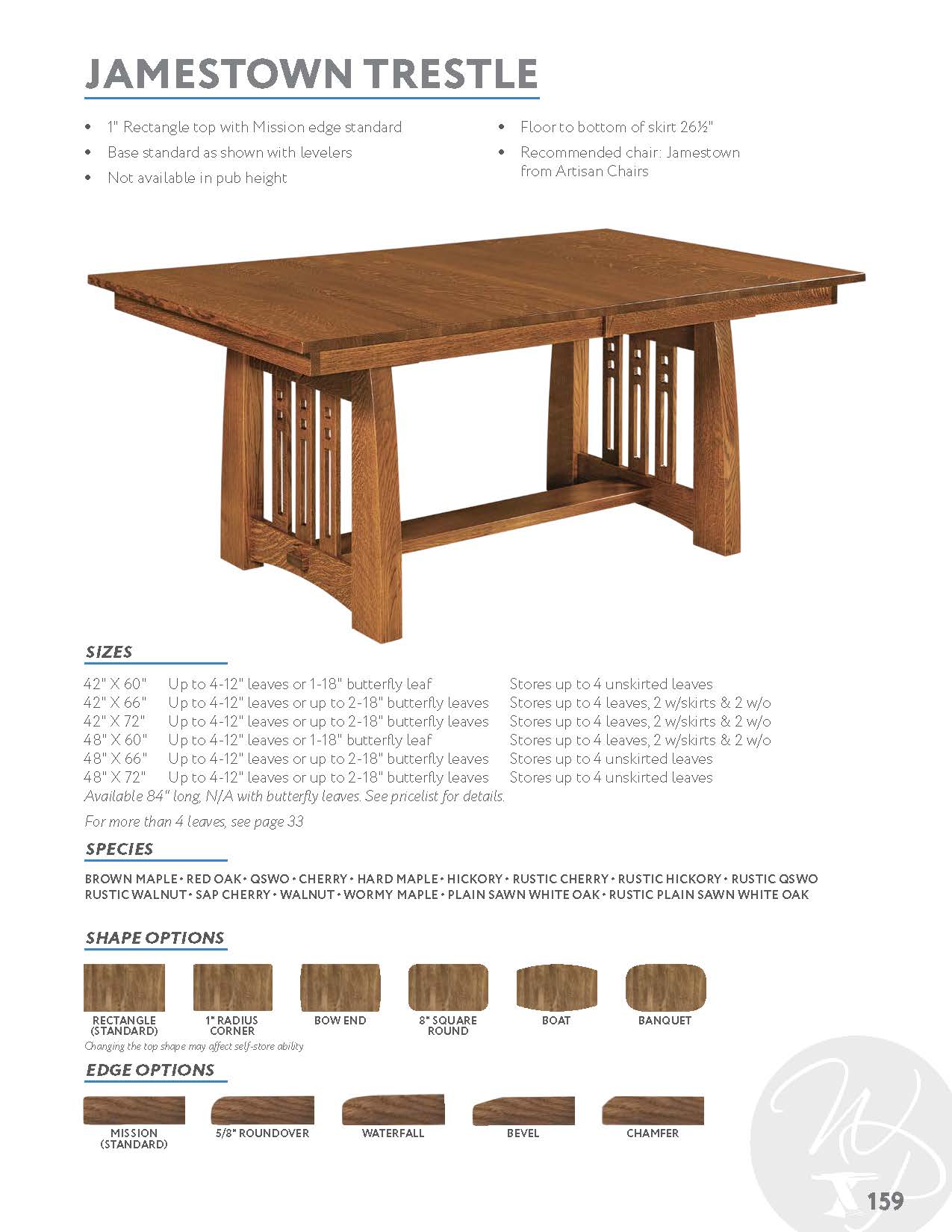 Jamestown Trestle Table