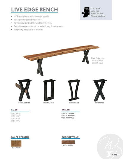 Live Edge Bench