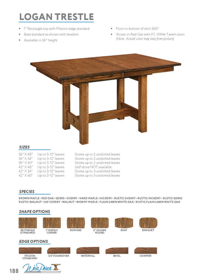 Logan Trestle Table