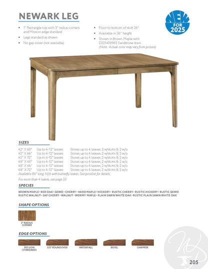Newark Leg Table